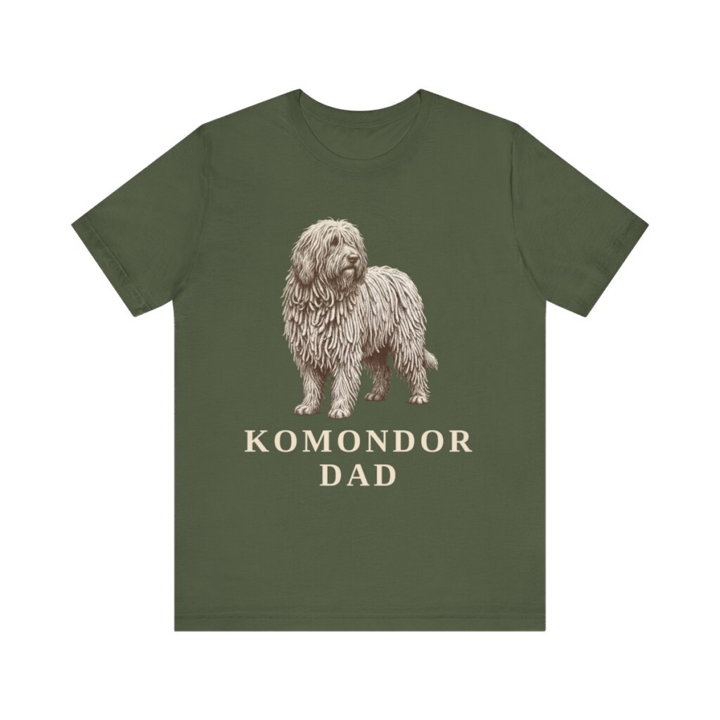 Komondor Dad Shirt, Vintage Dog Sketch Tee, Dog Dad Gift