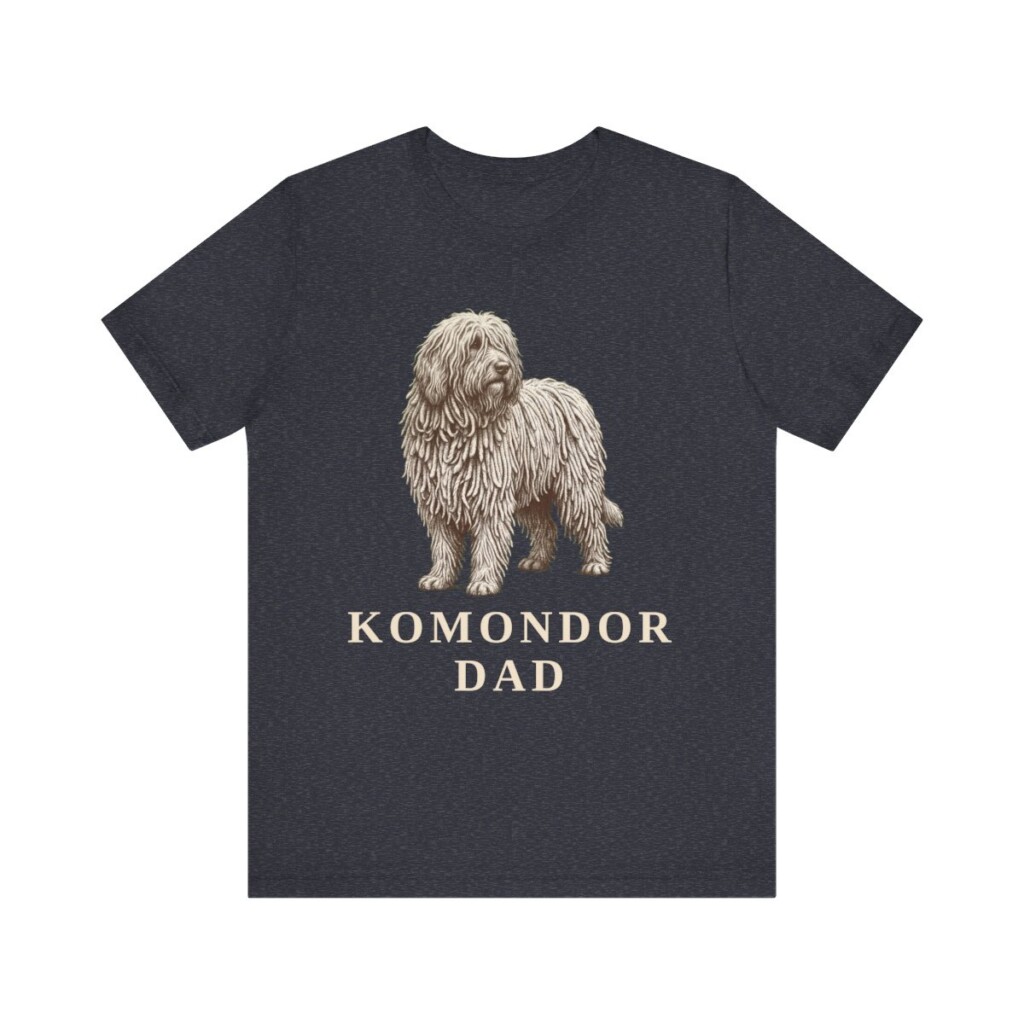 Komondor Dad Shirt, Vintage Dog Sketch Tee, Dog Dad Gift