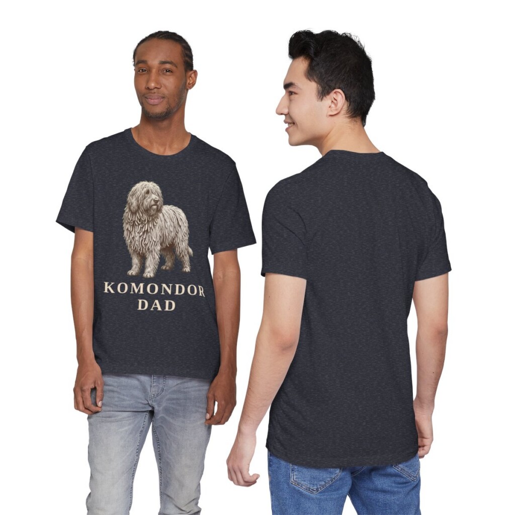 Komondor Dad Shirt, Vintage Dog Sketch Tee, Dog Dad Gift