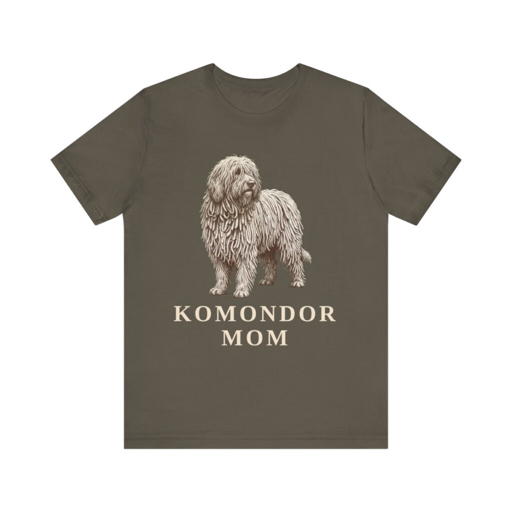 Komondor Mom Shirt, Vintage Dog Sketch Tee, Dog Mom Gift
