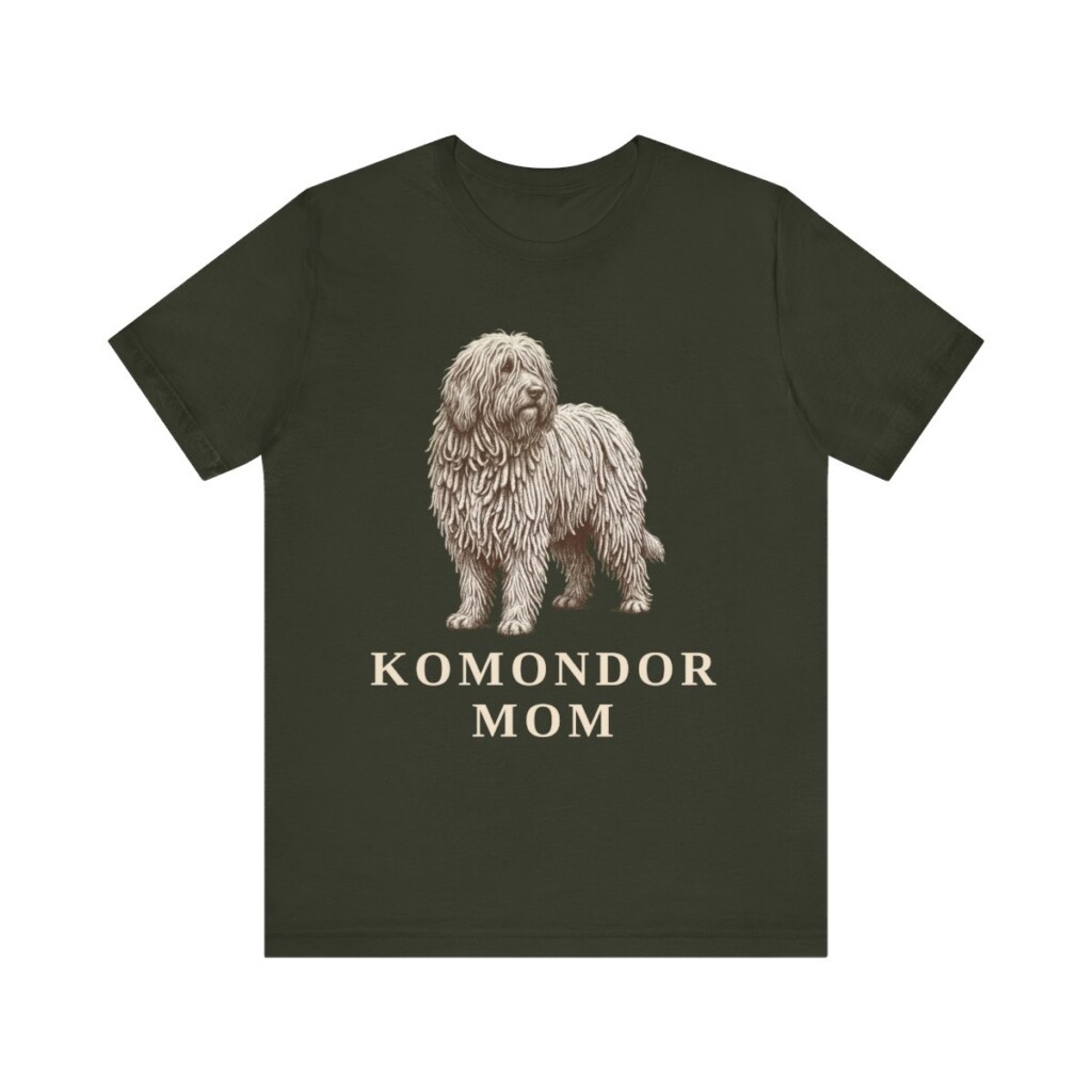 Komondor Mom Shirt, Vintage Dog Sketch Tee, Dog Mom Gift