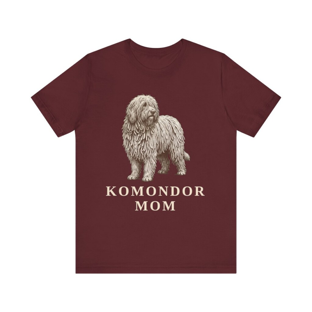 Komondor Mom Shirt, Vintage Dog Sketch Tee, Dog Mom Gift
