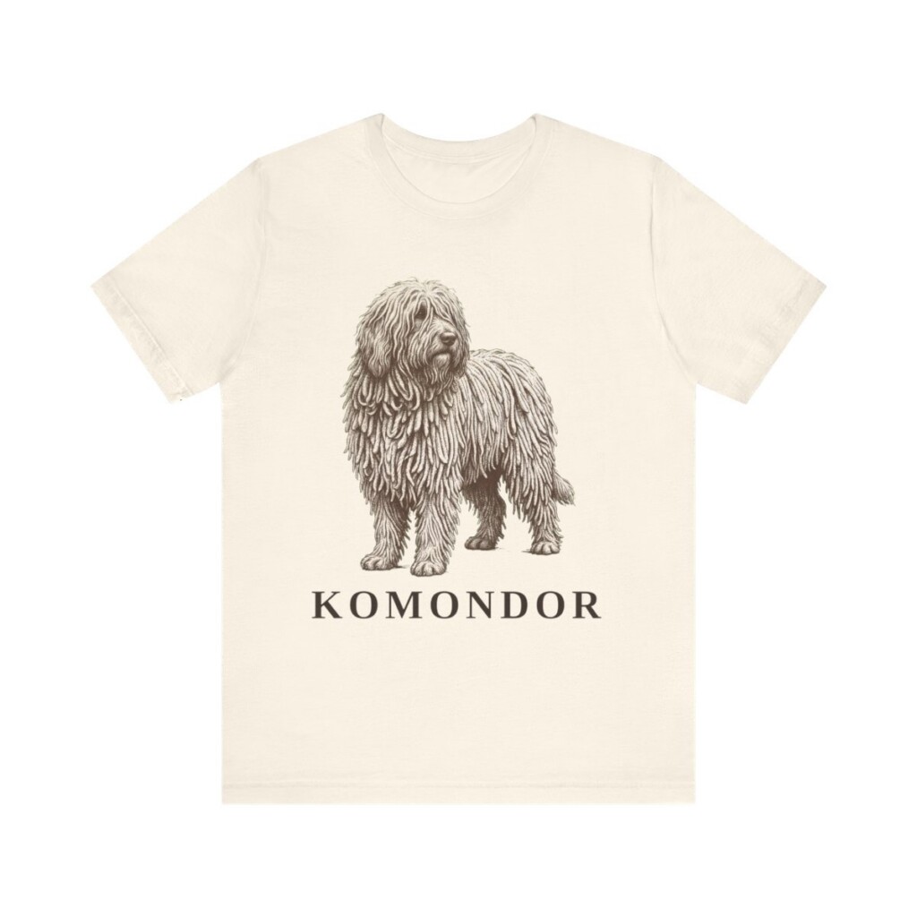 Komondor Lover Shirt, Vintage Dog Sketch Tee, Dog Lover Gift