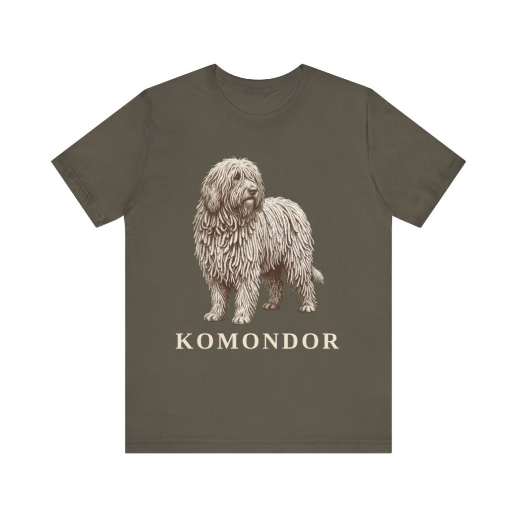 Komondor Lover Shirt, Vintage Dog Sketch Tee, Dog Lover Gift