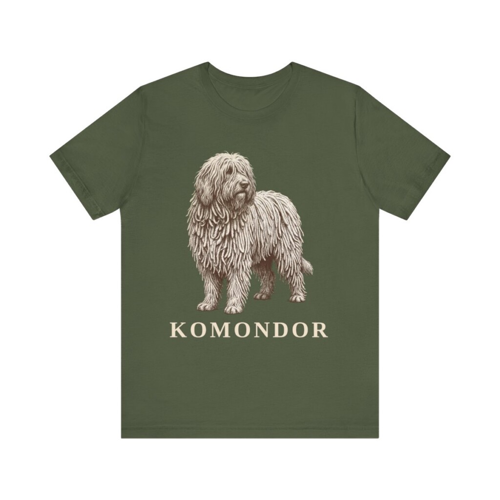Komondor Lover Shirt, Vintage Dog Sketch Tee, Dog Lover Gift