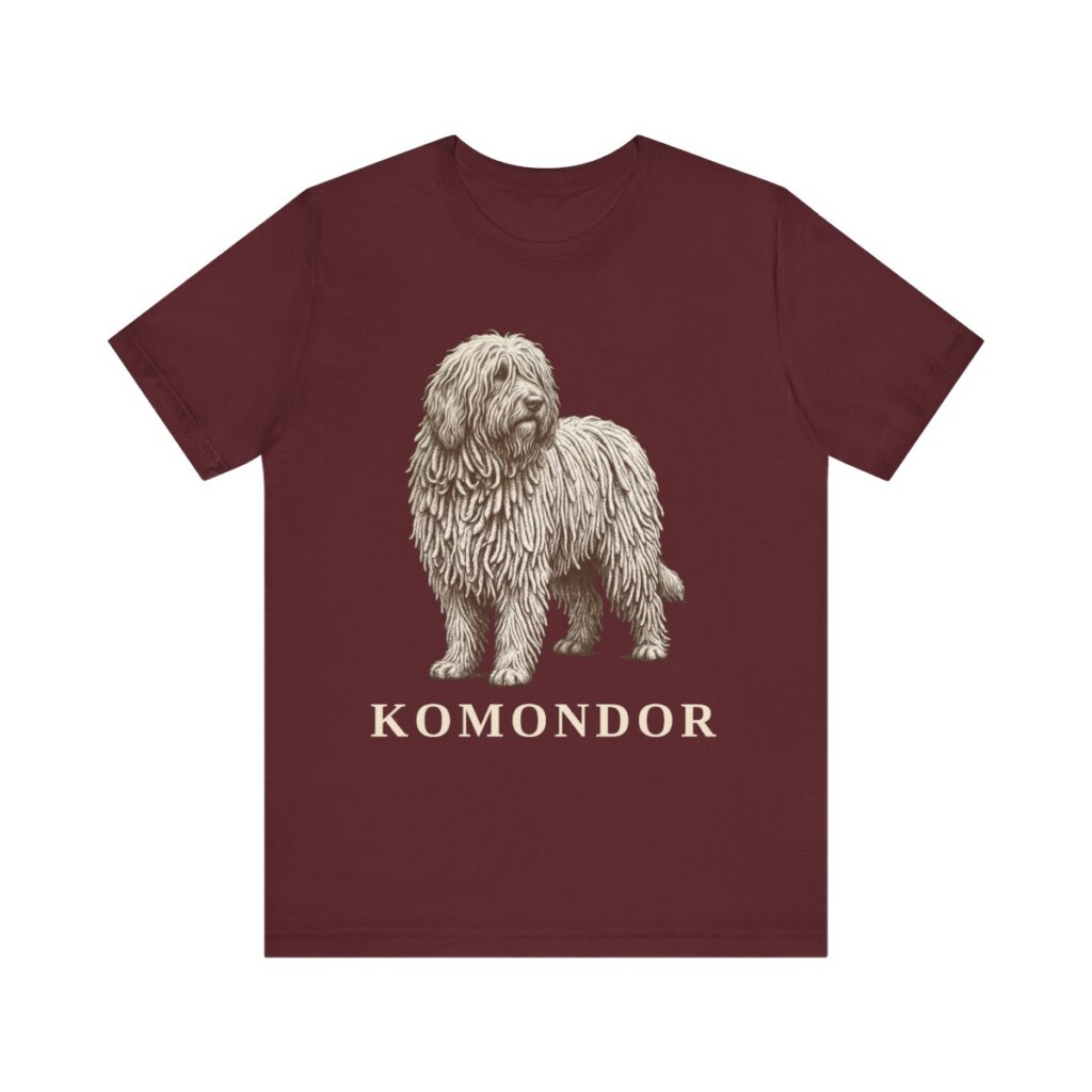 Komondor Lover Shirt, Vintage Dog Sketch Tee, Dog Lover Gift