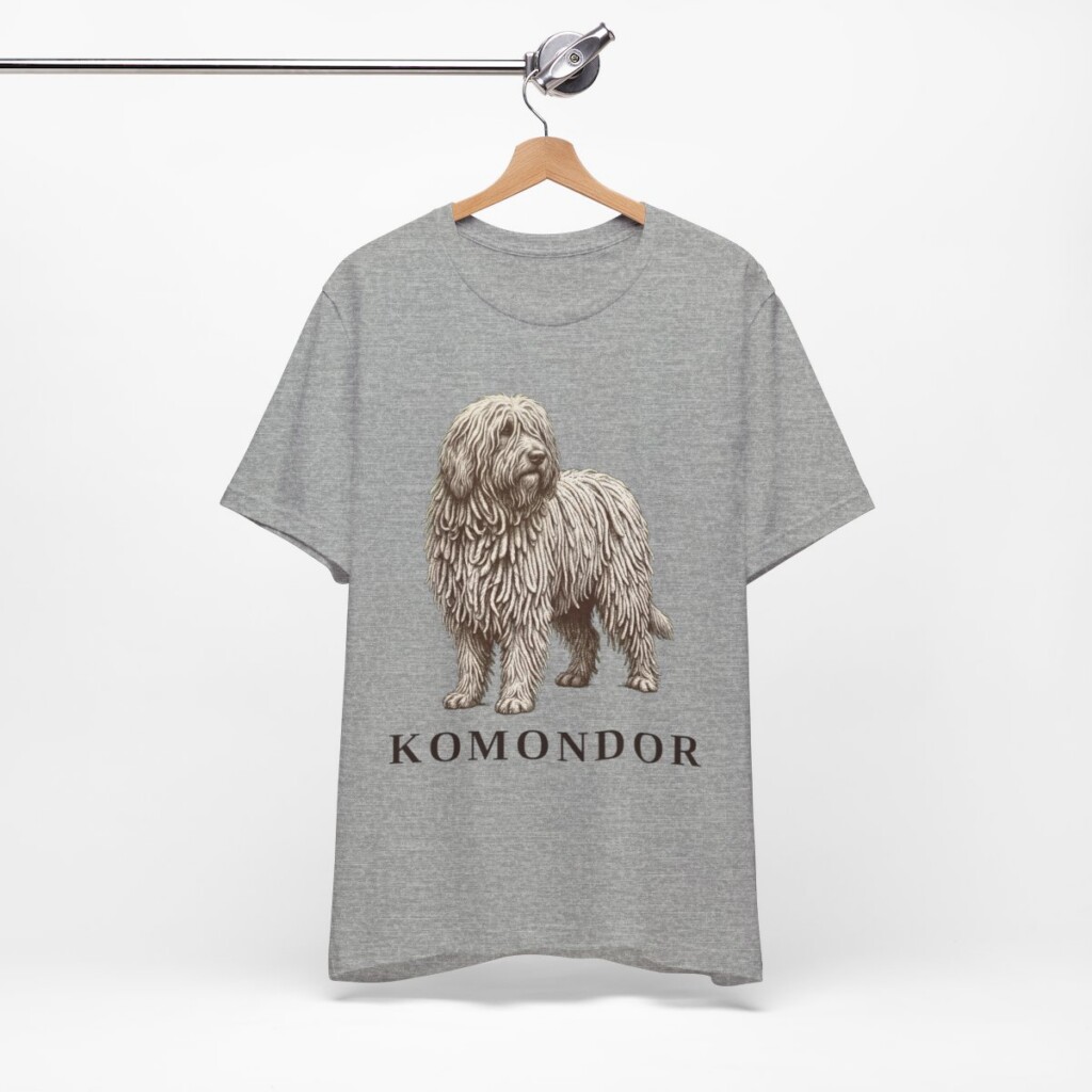Komondor Lover Shirt, Vintage Dog Sketch Tee, Dog Lover Gift