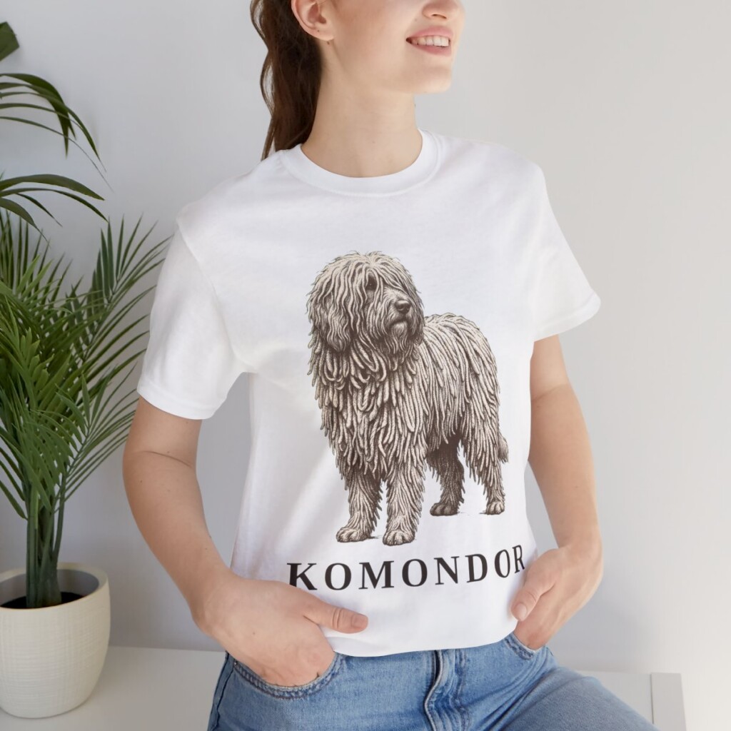 Komondor Lover Shirt, Vintage Dog Sketch Tee, Dog Lover Gift