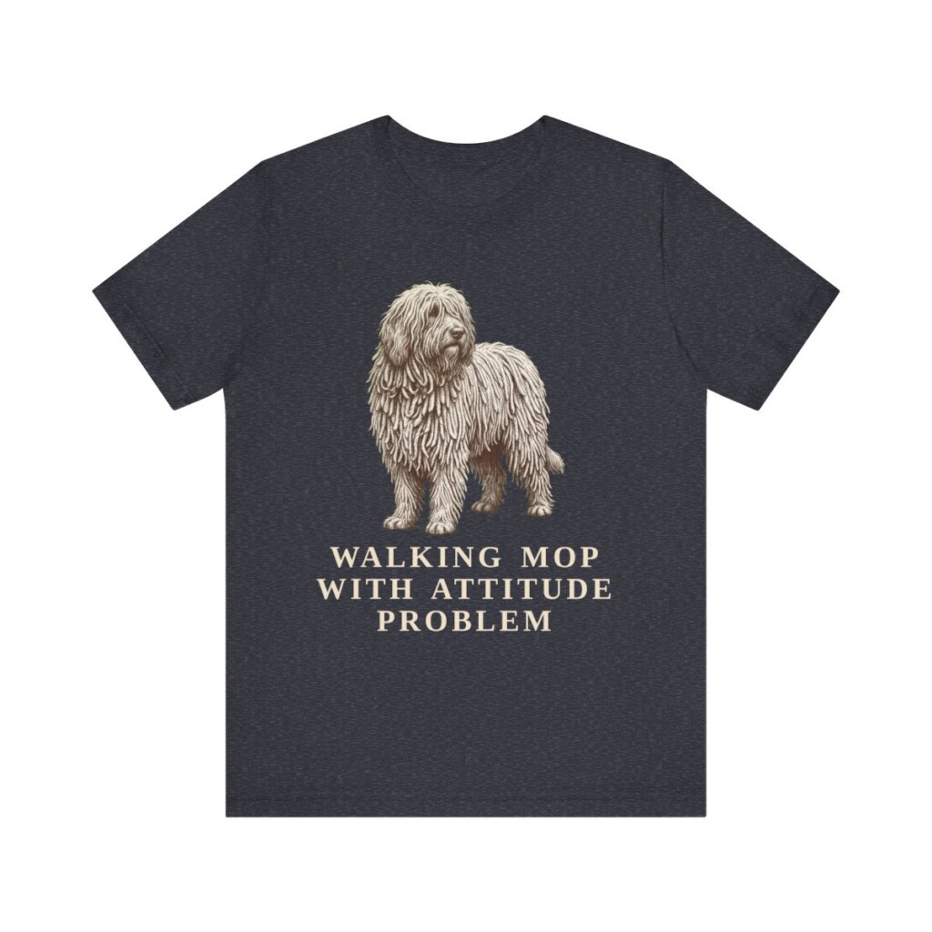 Komondor Humor Shirt, Vintage Dog Sketch Tee, Dog Humor Gift