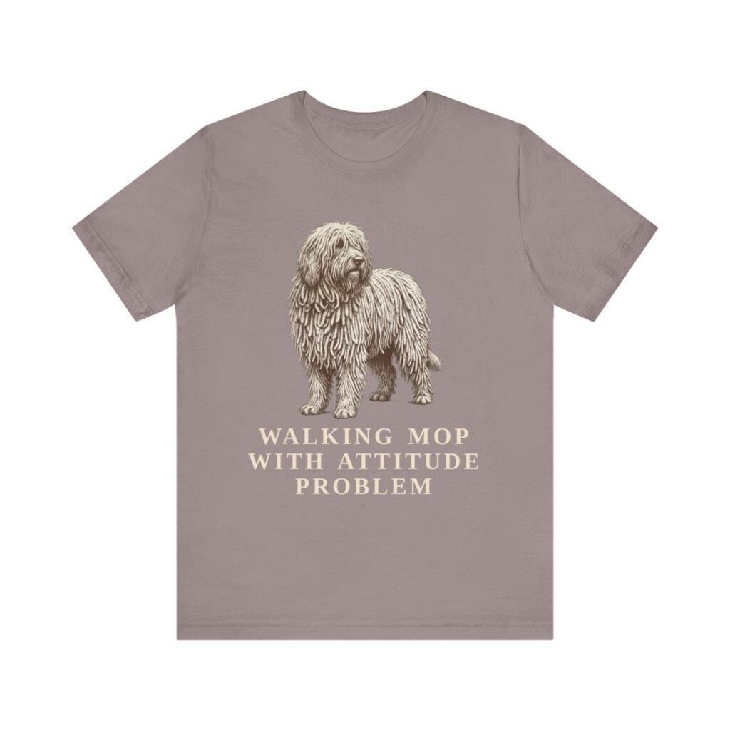 Komondor Humor Shirt, Vintage Dog Sketch Tee, Dog Humor Gift