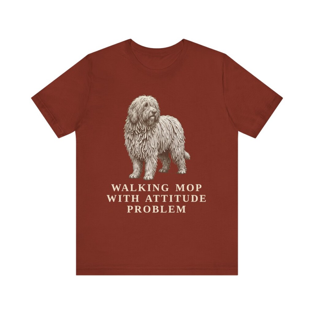 Komondor Humor Shirt, Vintage Dog Sketch Tee, Dog Humor Gift