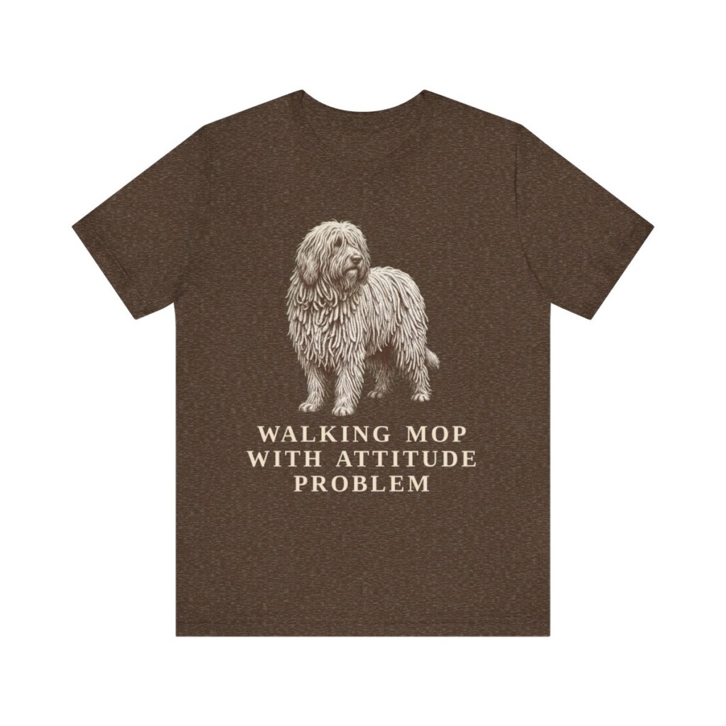 Komondor Humor Shirt, Vintage Dog Sketch Tee, Dog Humor Gift