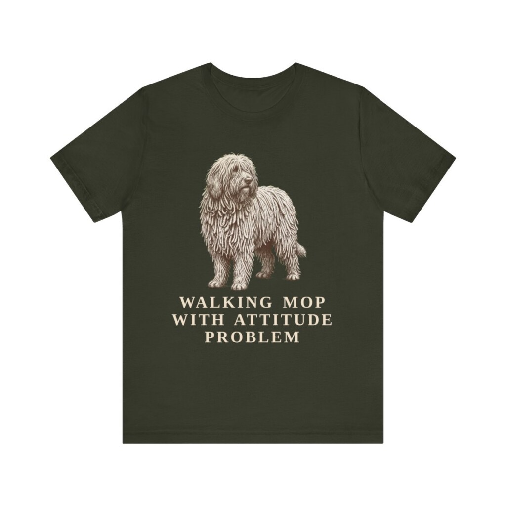 Komondor Humor Shirt, Vintage Dog Sketch Tee, Dog Humor Gift