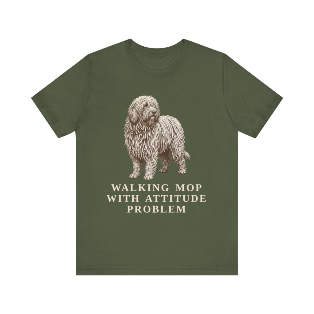 Komondor Humor Shirt, Vintage Dog Sketch Tee, Dog Humor Gift