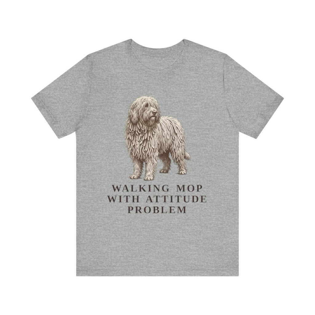 Komondor Humor Shirt, Vintage Dog Sketch Tee, Dog Humor Gift
