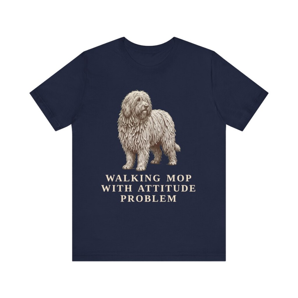 Komondor Humor Shirt, Vintage Dog Sketch Tee, Dog Humor Gift