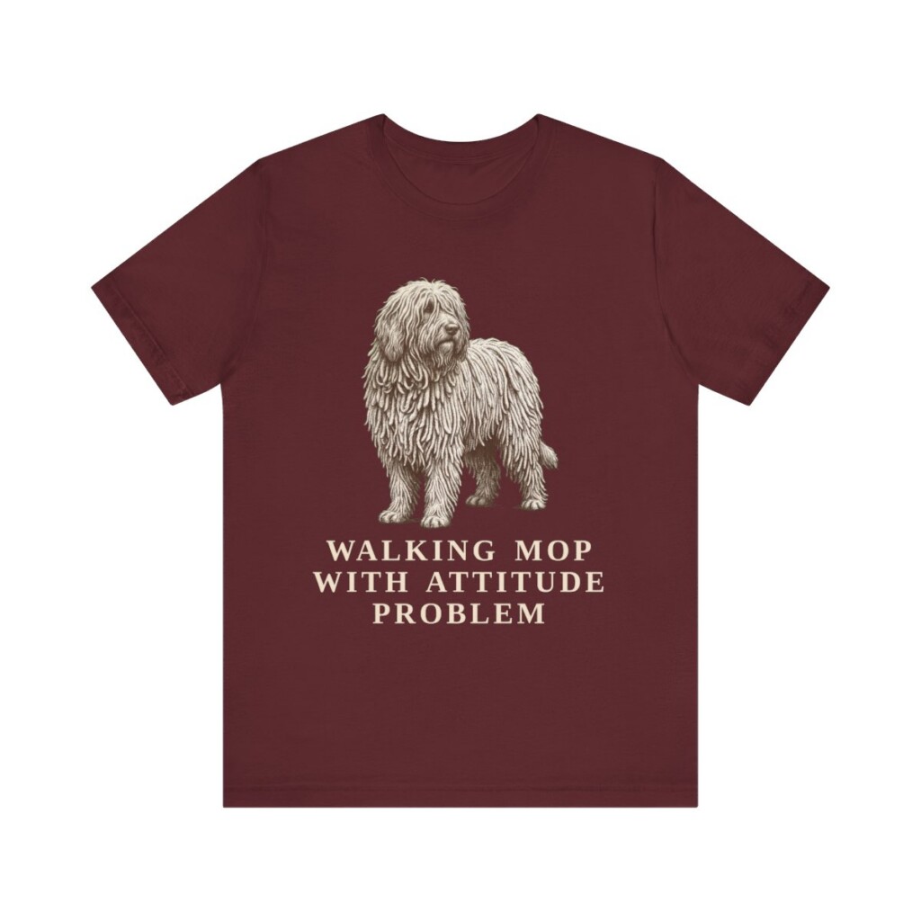 Komondor Humor Shirt, Vintage Dog Sketch Tee, Dog Humor Gift