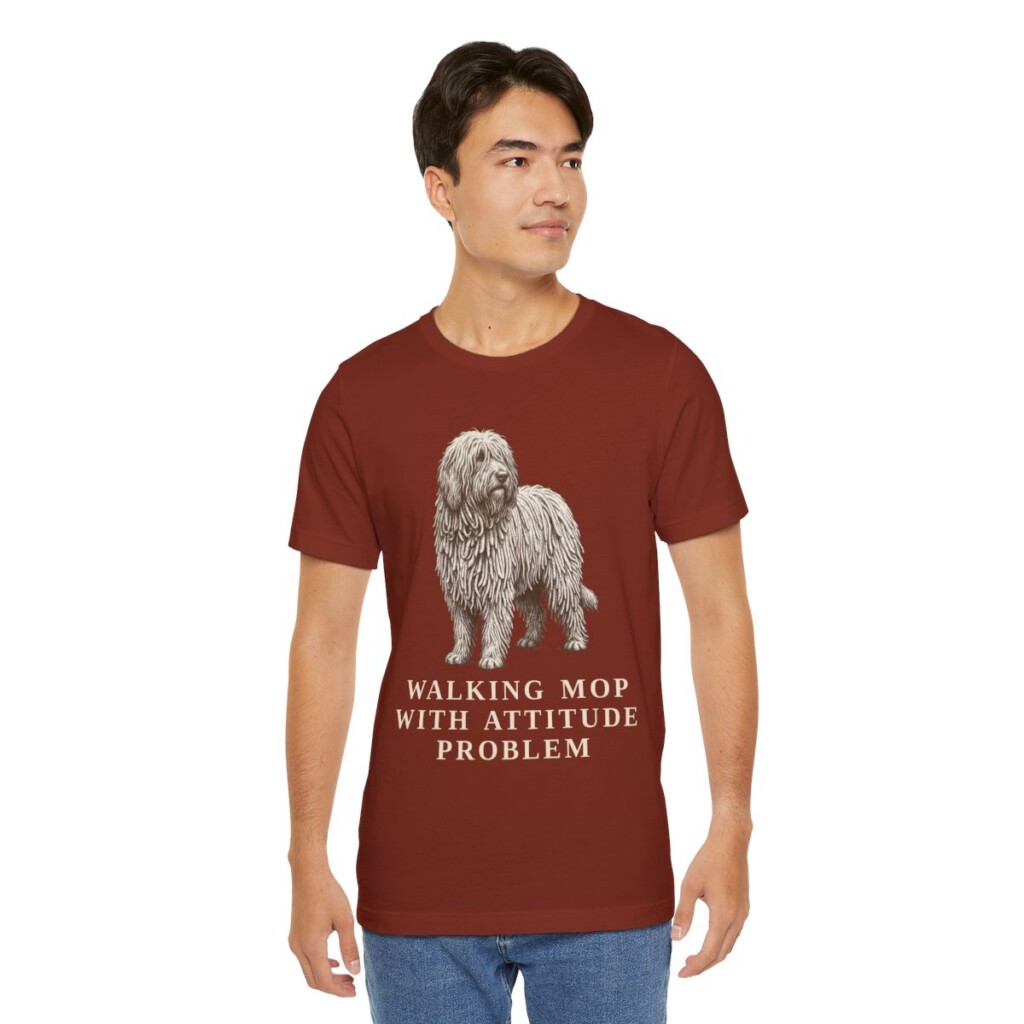 Komondor Humor Shirt, Vintage Dog Sketch Tee, Dog Humor Gift