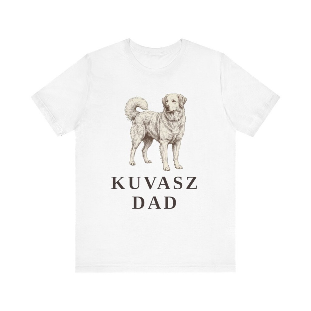 Kuvasz Dad Shirt, Vintage Dog Sketch Tee, Dog Dad Gift