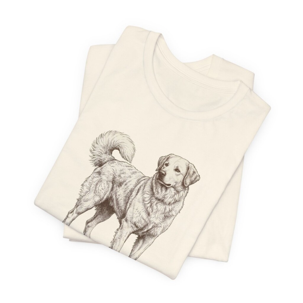 Kuvasz Humor Shirt, Vintage Dog Sketch Tee, Dog Humor Gift