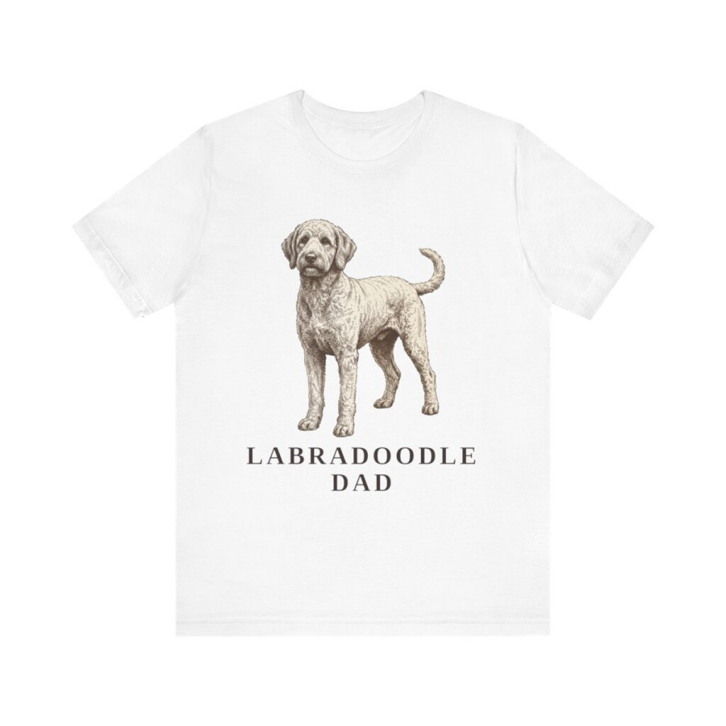 Labradoodle Dad Shirt, Vintage Dog Sketch Tee, Dog Dad Gift