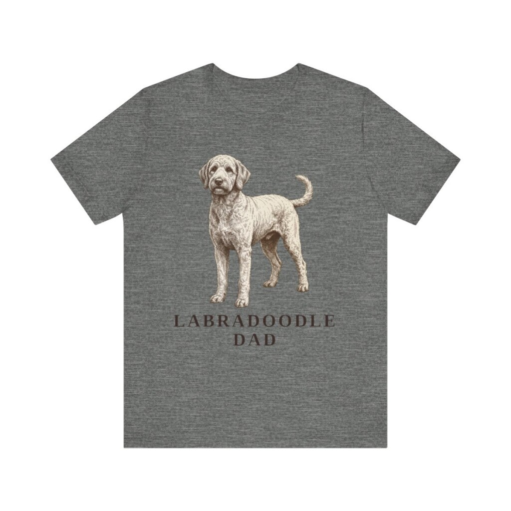 Labradoodle Dad Shirt, Vintage Dog Sketch Tee, Dog Dad Gift