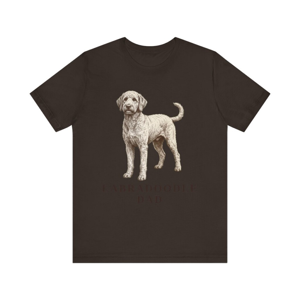 Labradoodle Dad Shirt, Vintage Dog Sketch Tee, Dog Dad Gift