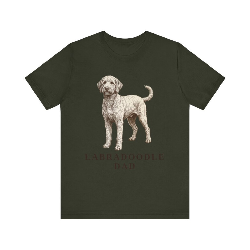 Labradoodle Dad Shirt, Vintage Dog Sketch Tee, Dog Dad Gift