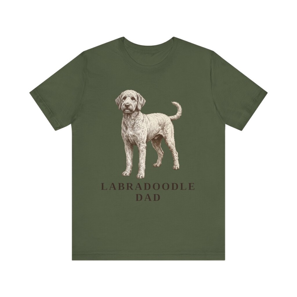 Labradoodle Dad Shirt, Vintage Dog Sketch Tee, Dog Dad Gift