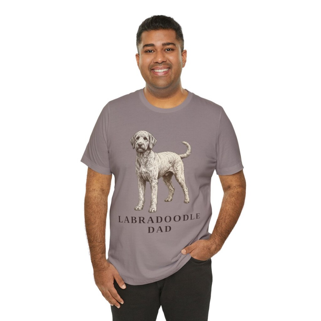 Labradoodle Dad Shirt, Vintage Dog Sketch Tee, Dog Dad Gift