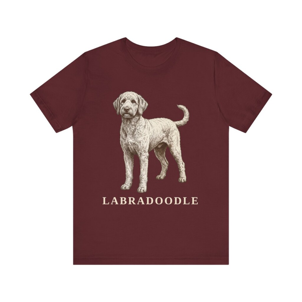 Labradoodle Lover Shirt, Vintage Dog Sketch Tee, Dog Lover Gift