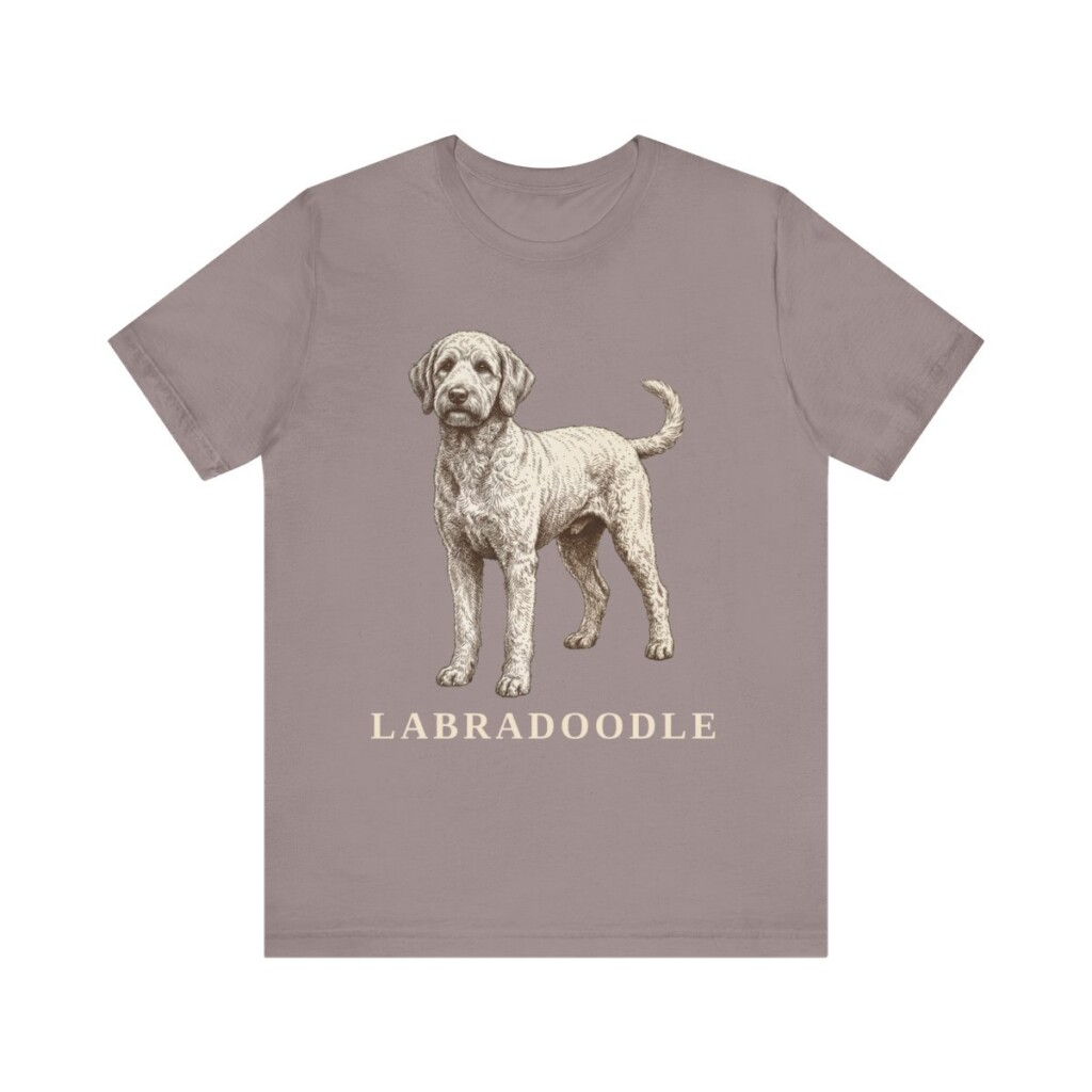 Labradoodle Lover Shirt, Vintage Dog Sketch Tee, Dog Lover Gift