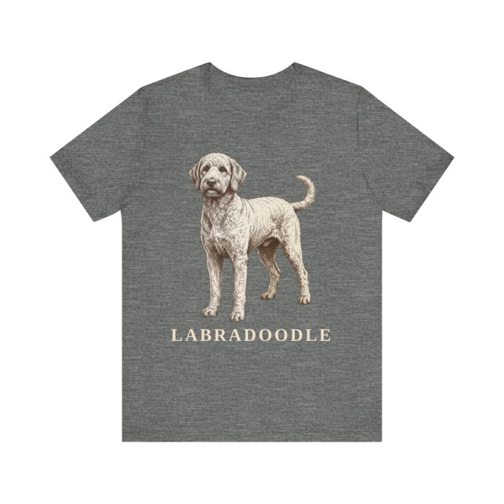 Labradoodle Lover Shirt, Vintage Dog Sketch Tee, Dog Lover Gift
