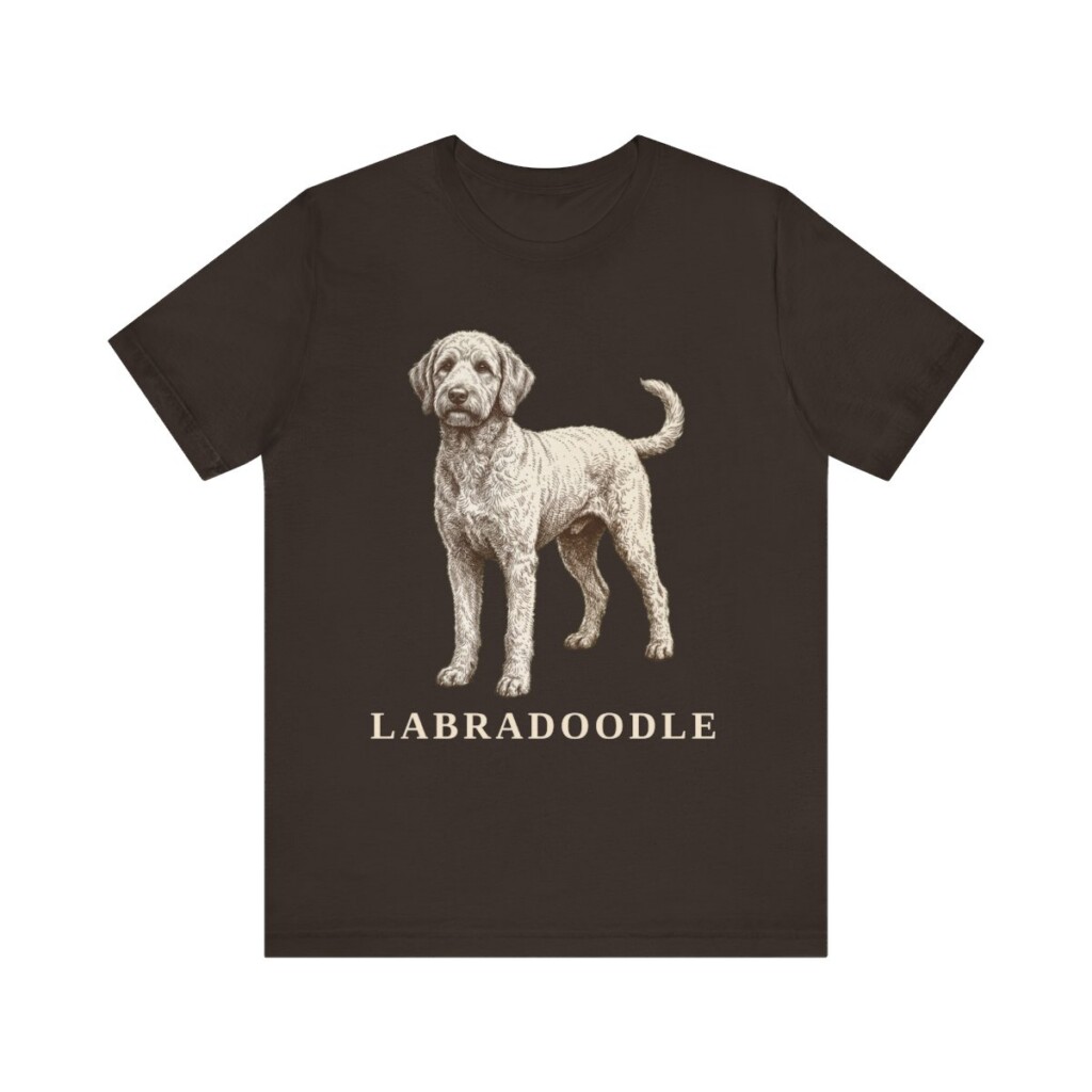Labradoodle Lover Shirt, Vintage Dog Sketch Tee, Dog Lover Gift