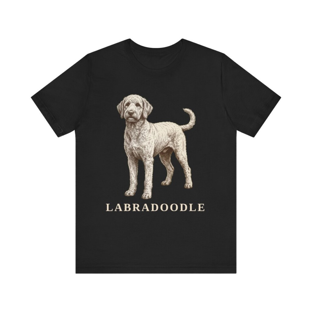 Labradoodle Lover Shirt, Vintage Dog Sketch Tee, Dog Lover Gift