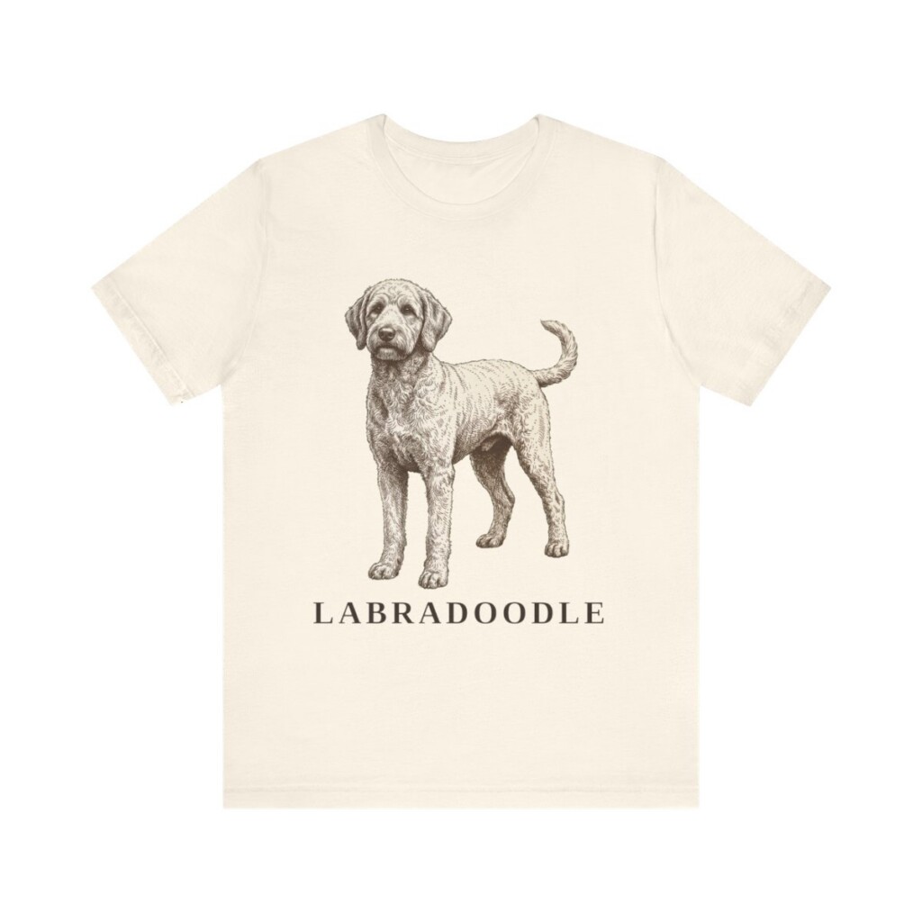 Labradoodle Lover Shirt, Vintage Dog Sketch Tee, Dog Lover Gift