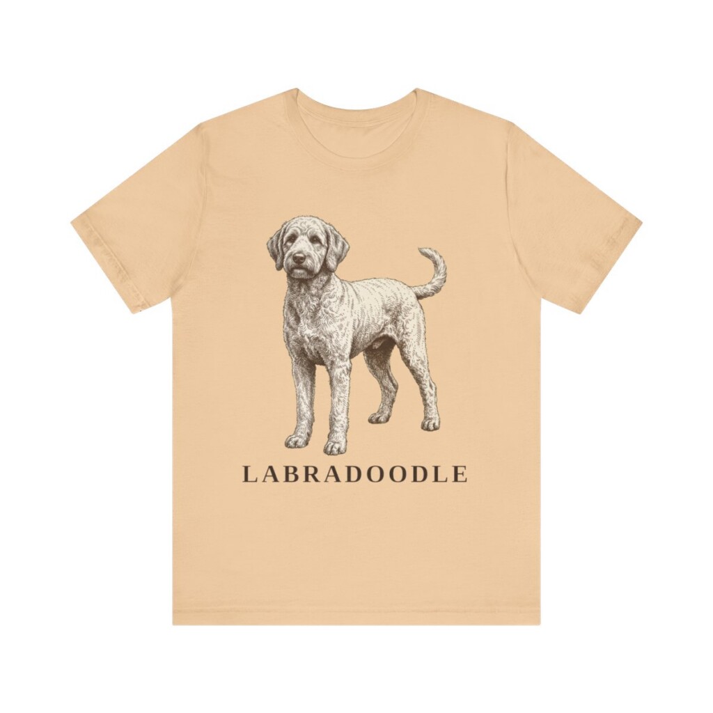 Labradoodle Lover Shirt, Vintage Dog Sketch Tee, Dog Lover Gift