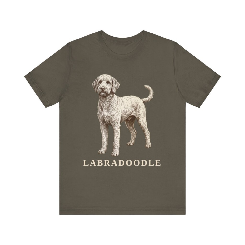 Labradoodle Lover Shirt, Vintage Dog Sketch Tee, Dog Lover Gift