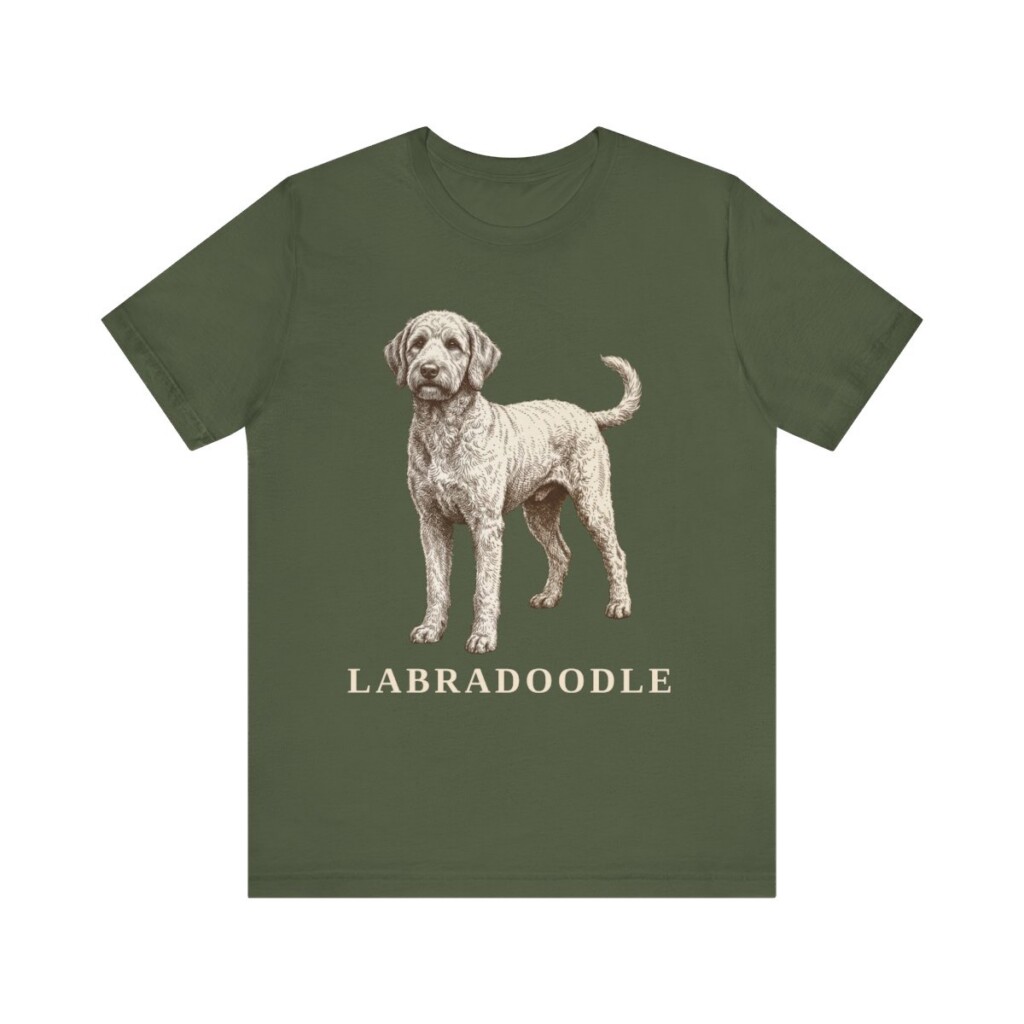 Labradoodle Lover Shirt, Vintage Dog Sketch Tee, Dog Lover Gift