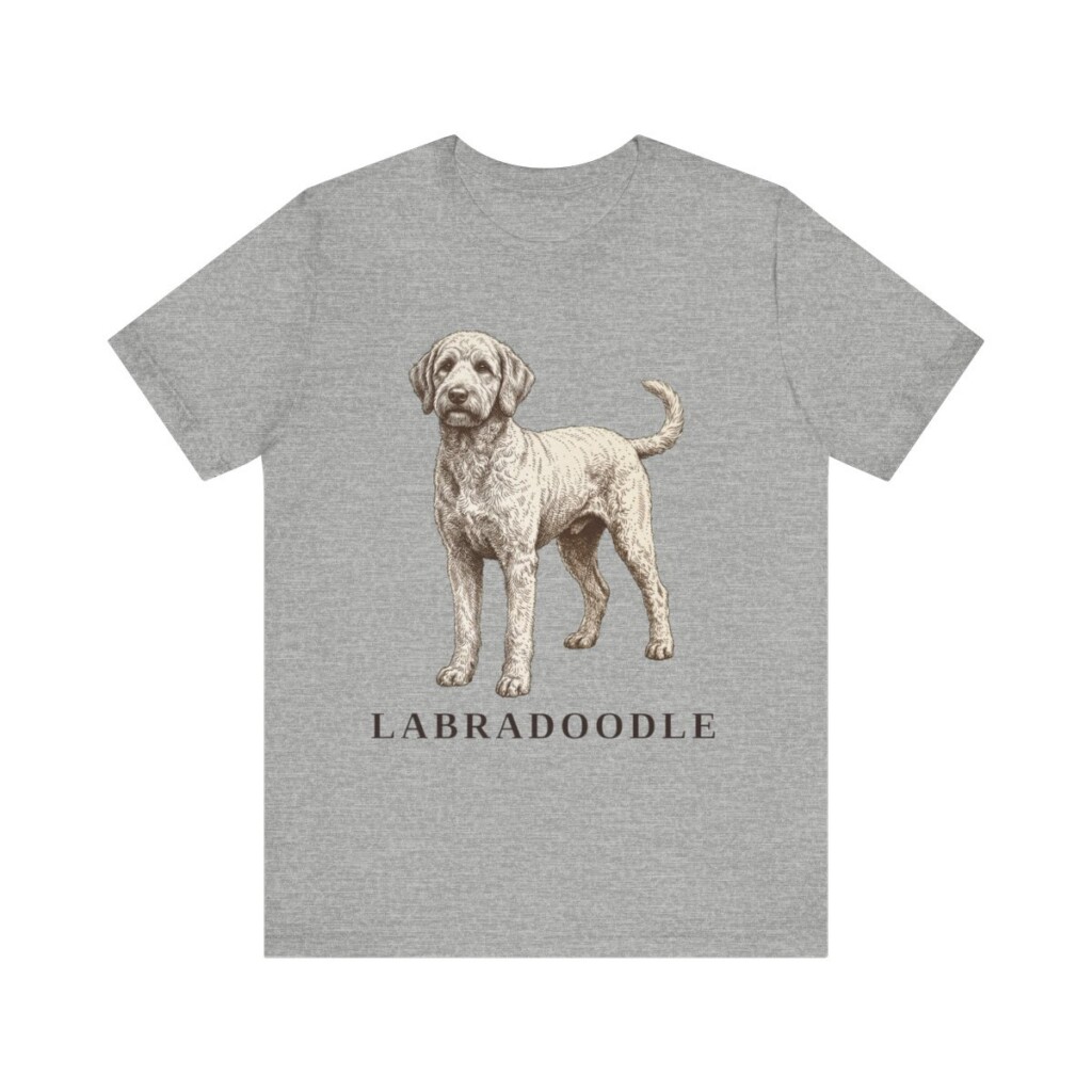 Labradoodle Lover Shirt, Vintage Dog Sketch Tee, Dog Lover Gift