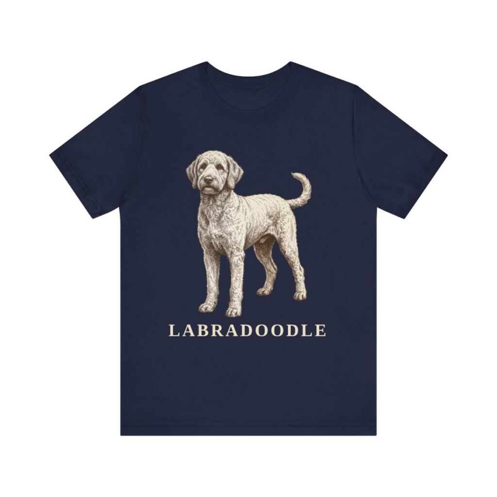 Labradoodle Lover Shirt, Vintage Dog Sketch Tee, Dog Lover Gift