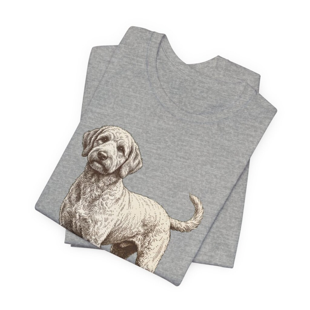 Labradoodle Lover Shirt, Vintage Dog Sketch Tee, Dog Lover Gift
