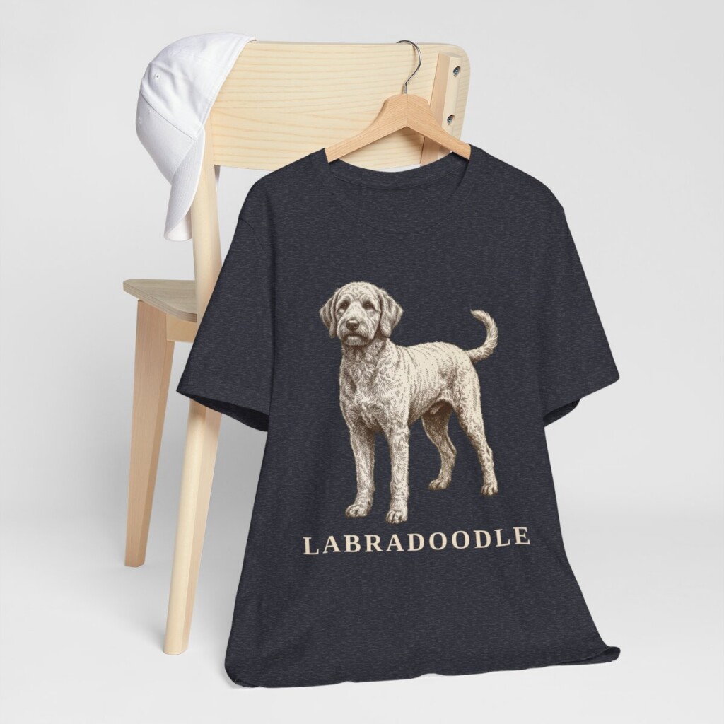 Labradoodle Lover Shirt, Vintage Dog Sketch Tee, Dog Lover Gift