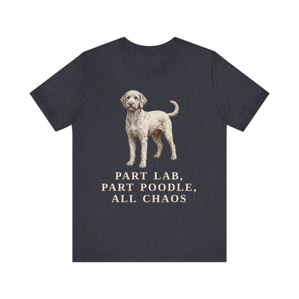 Labradoodle Humor Shirt, Vintage Dog Sketch Tee, Dog Humor Gift