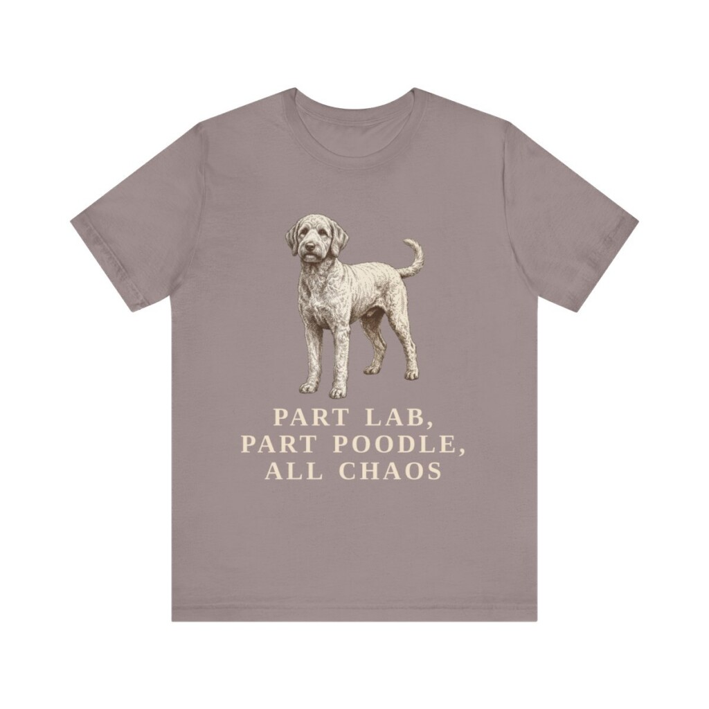 Labradoodle Humor Shirt, Vintage Dog Sketch Tee, Dog Humor Gift