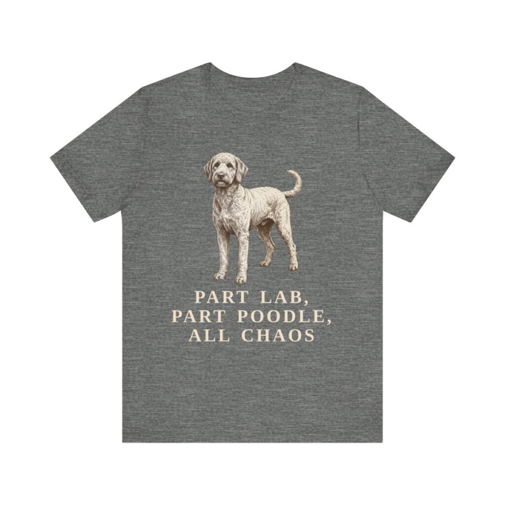 Labradoodle Humor Shirt, Vintage Dog Sketch Tee, Dog Humor Gift