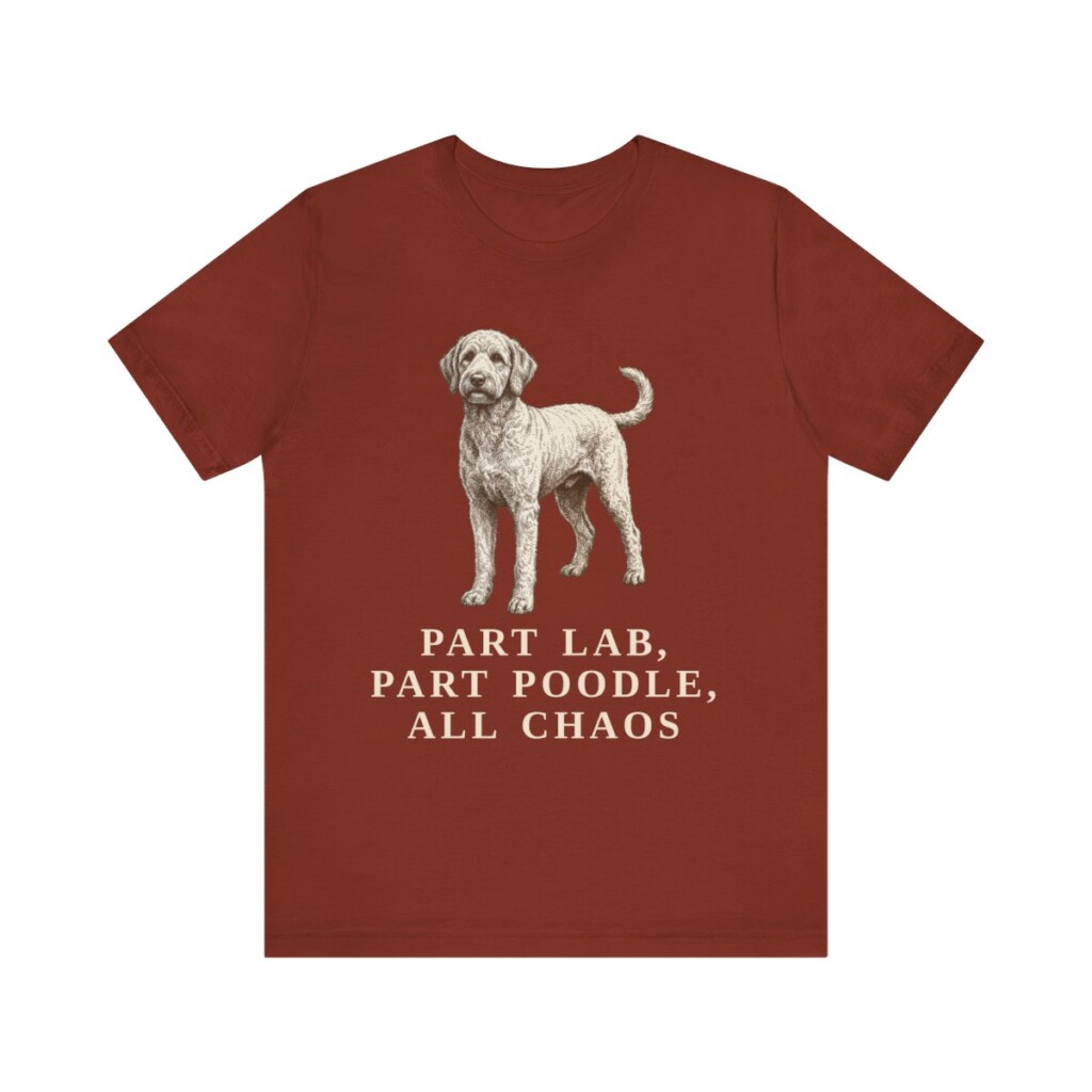 Labradoodle Humor Shirt, Vintage Dog Sketch Tee, Dog Humor Gift