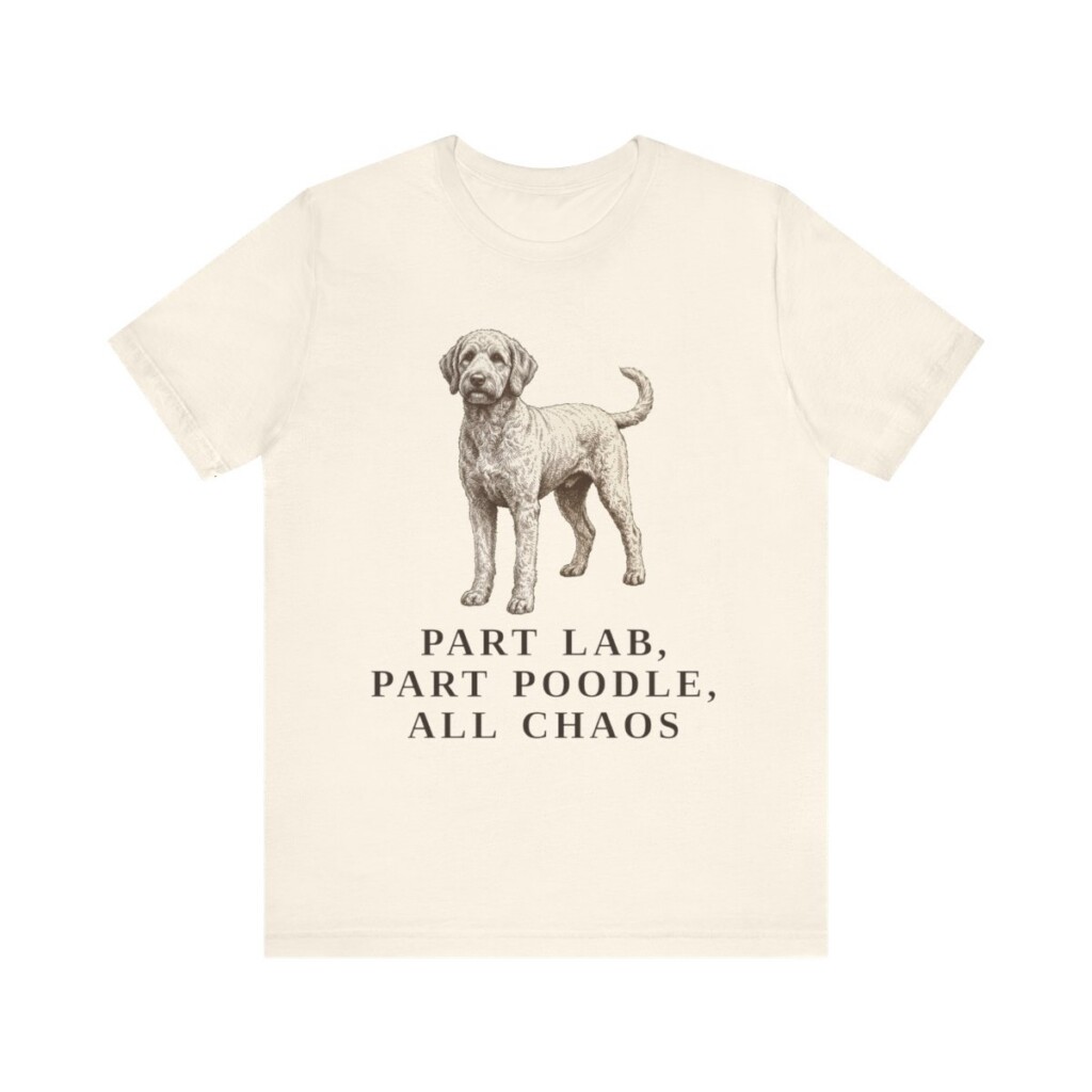 Labradoodle Humor Shirt, Vintage Dog Sketch Tee, Dog Humor Gift