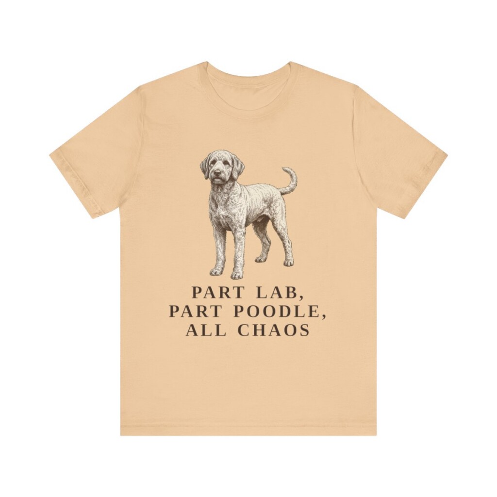 Labradoodle Humor Shirt, Vintage Dog Sketch Tee, Dog Humor Gift