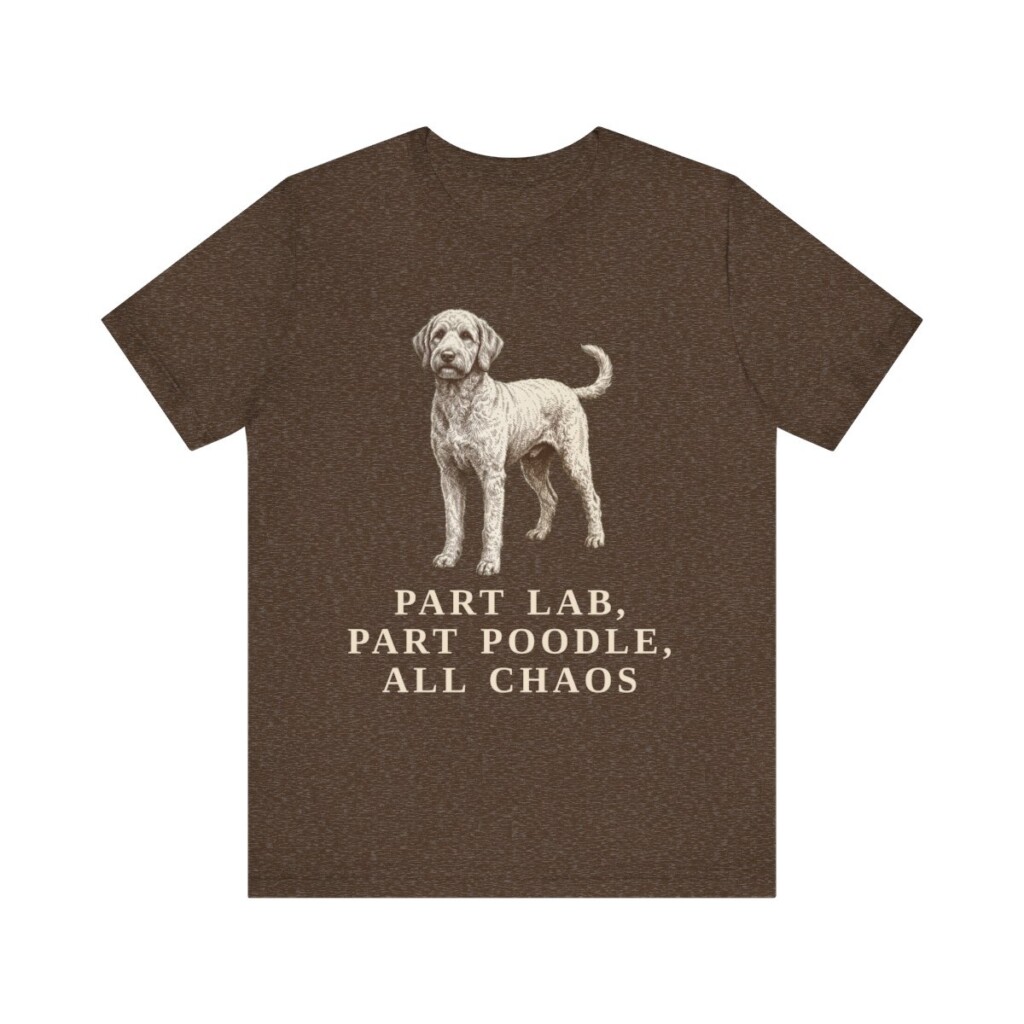 Labradoodle Humor Shirt, Vintage Dog Sketch Tee, Dog Humor Gift